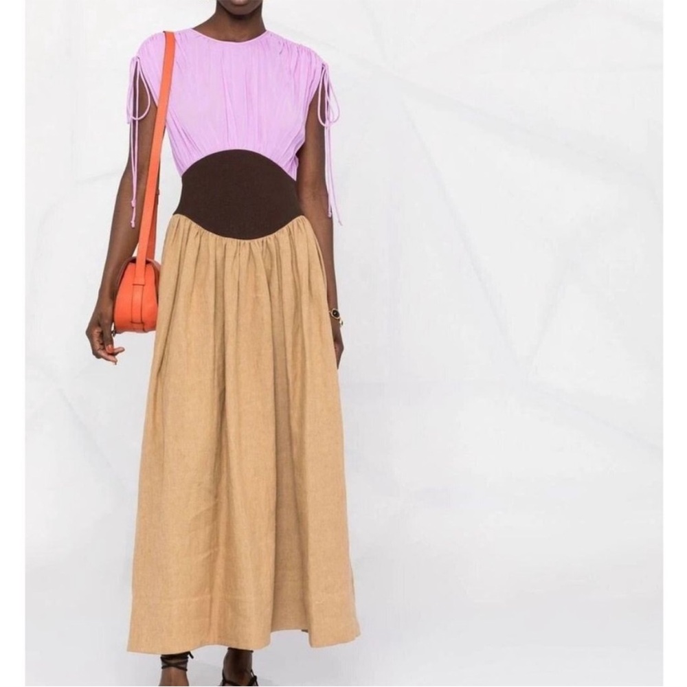 Tory Burch Tri-color Burlap Dress